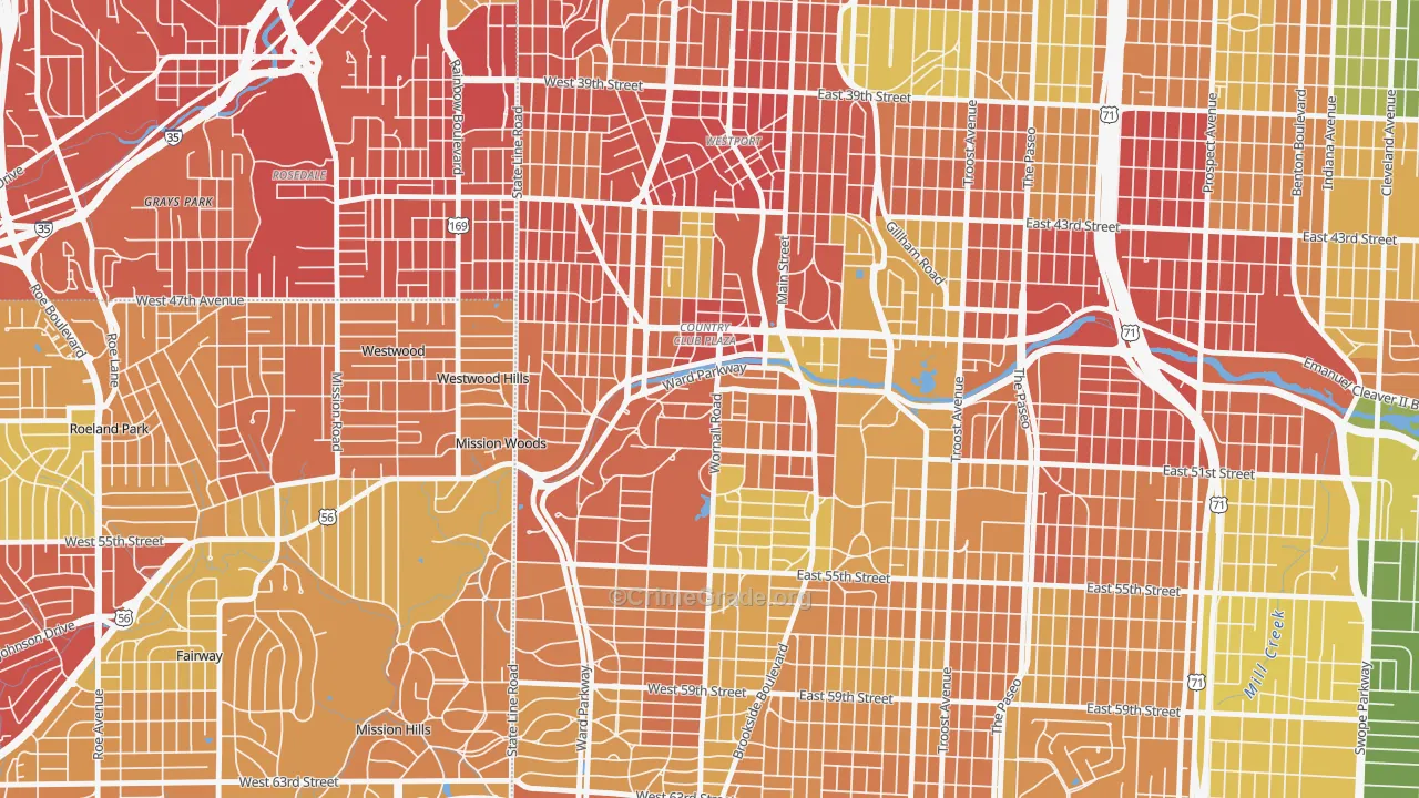 64112, MO Map of Drug-Related Crime Rates