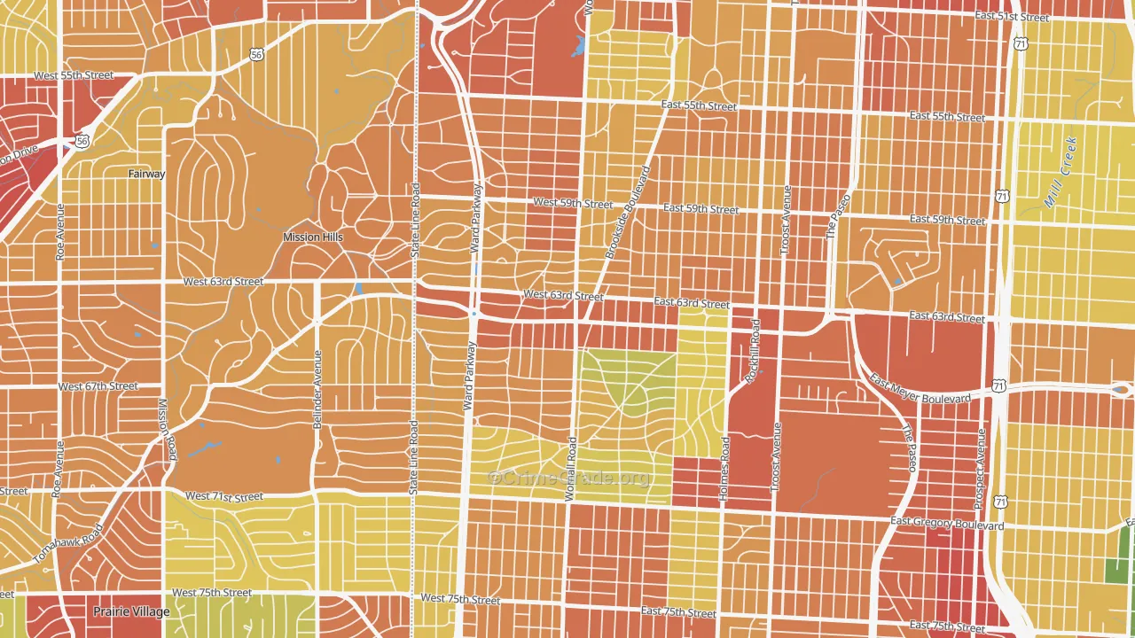 64113, MO Map of Drug-Related Crime Rates