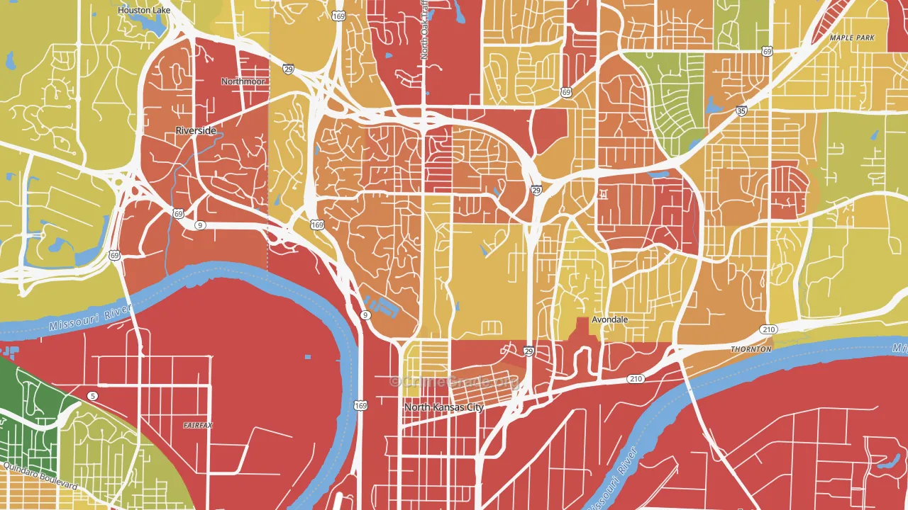 64116, MO Map of Drug-Related Crime Rates