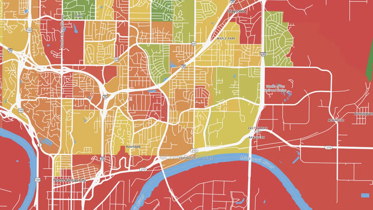 64117, MO Map of Drug-Related Crime Rates