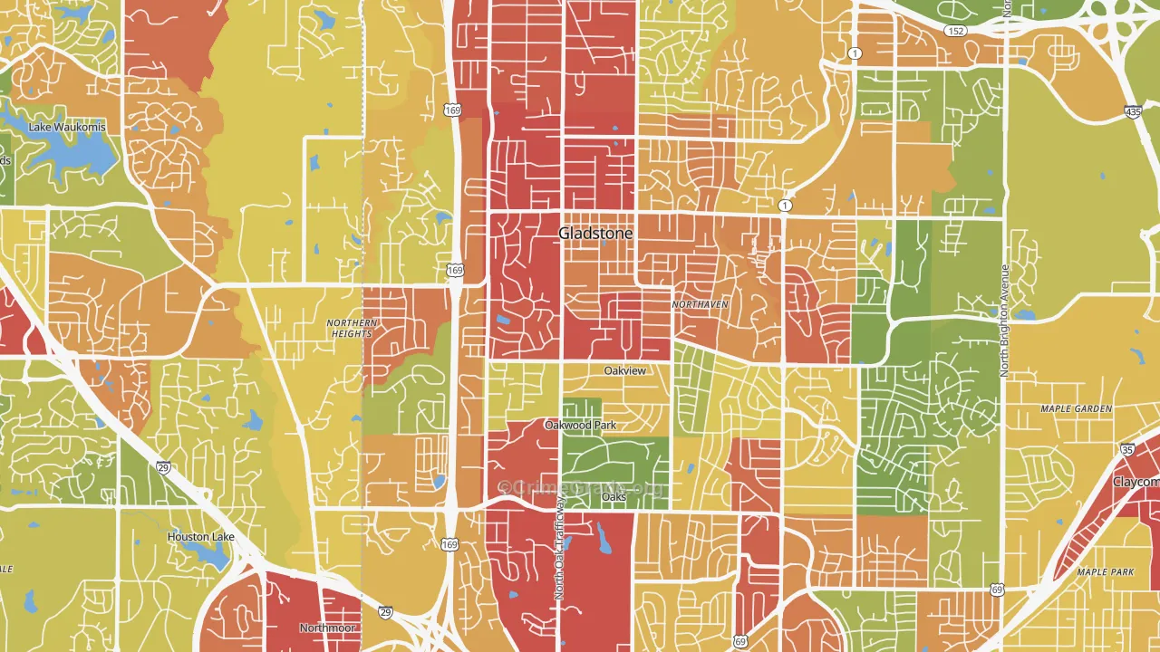 64118, MO Map of Drug-Related Crime Rates