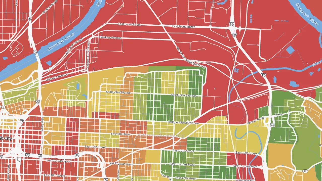 64123, MO Map of Drug-Related Crime Rates