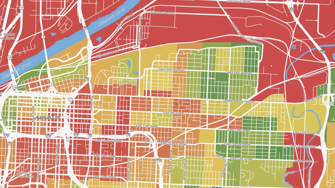 64124, MO Map of Drug-Related Crime Rates