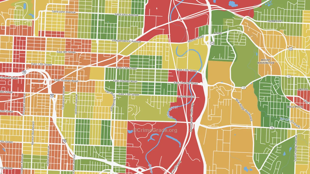 64126, MO Map of Drug-Related Crime Rates