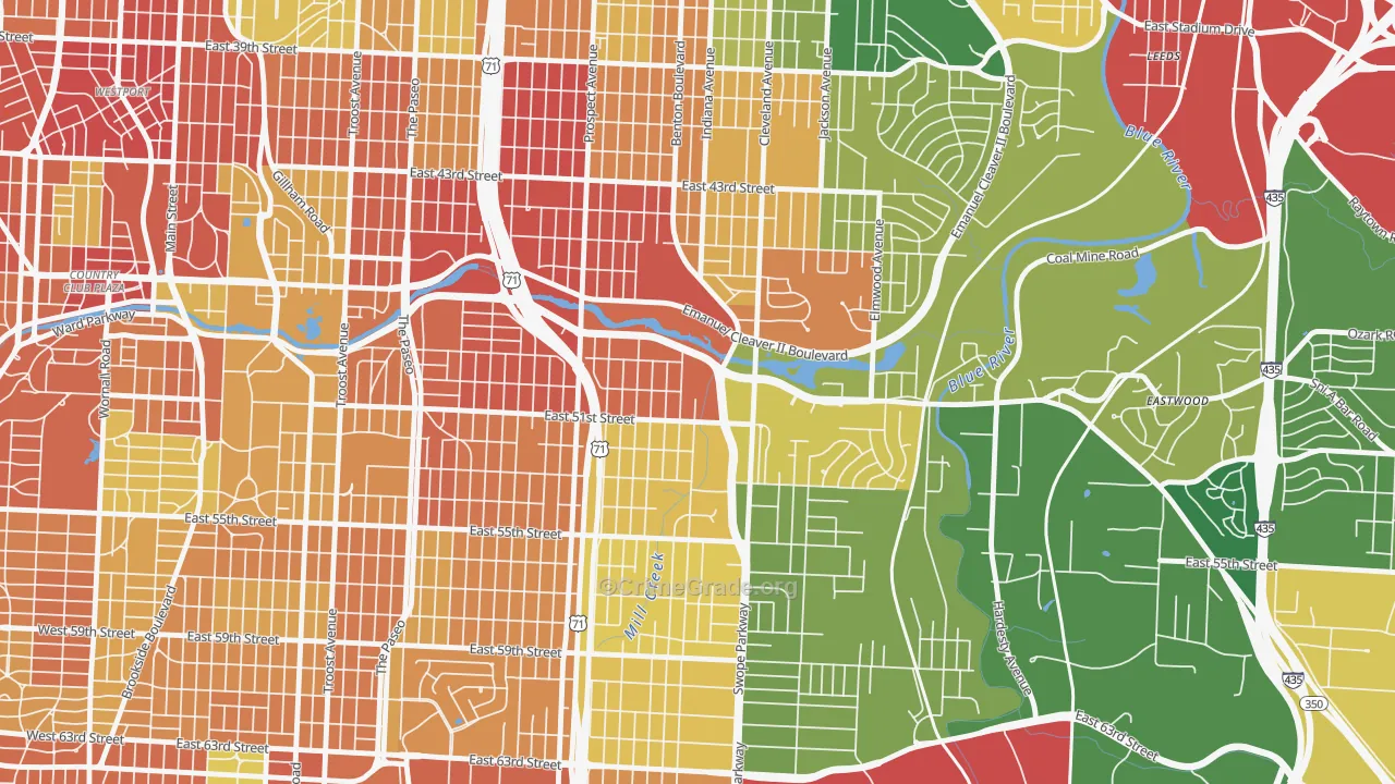 64130, MO Map of Drug-Related Crime Rates