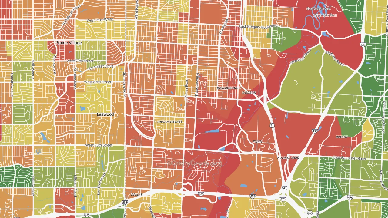 64131, MO Map of Drug-Related Crime Rates