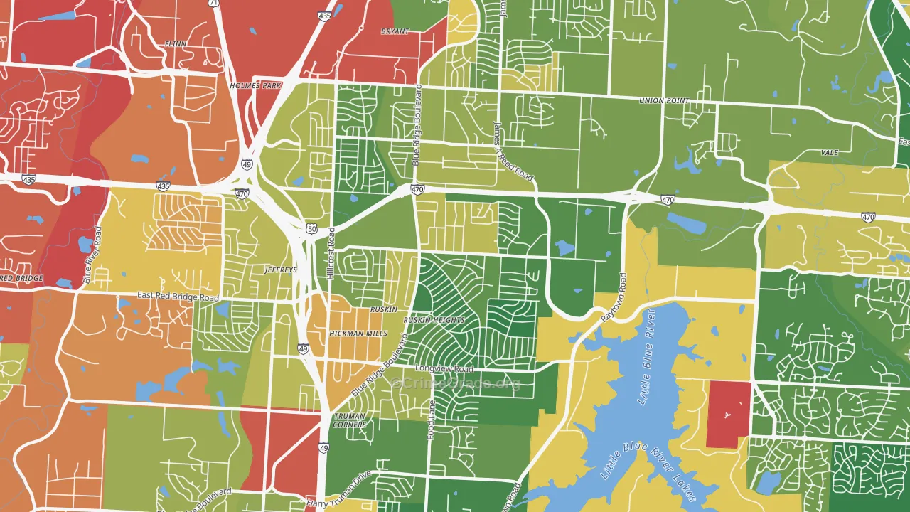 64134, MO Map of Drug-Related Crime Rates