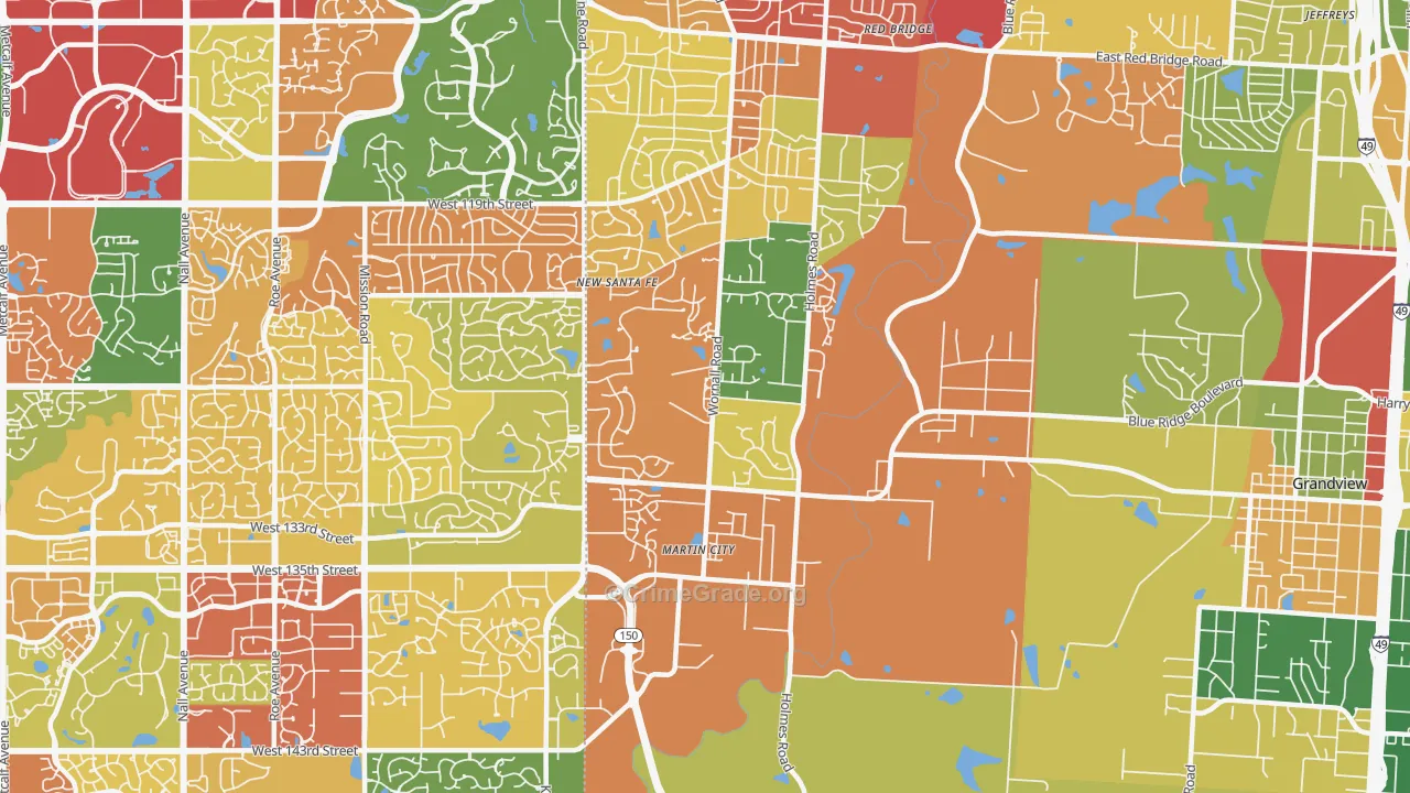 64145, MO Map of Drug-Related Crime Rates