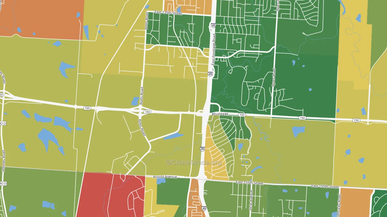 64147, MO Map of Drug-Related Crime Rates