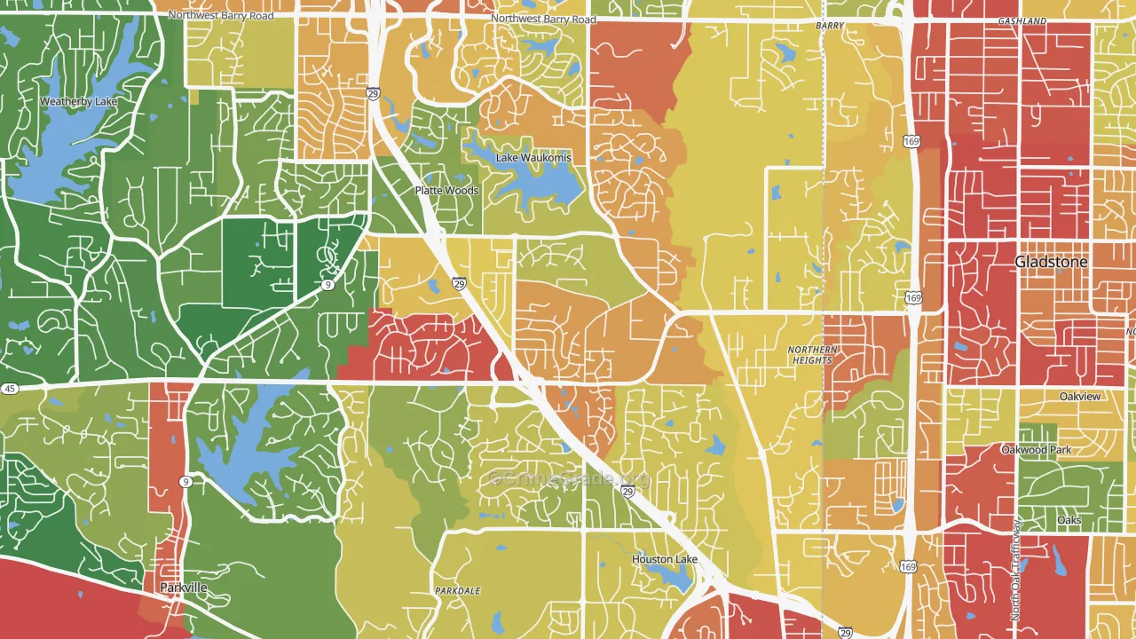64151, MO Map of Drug-Related Crime Rates