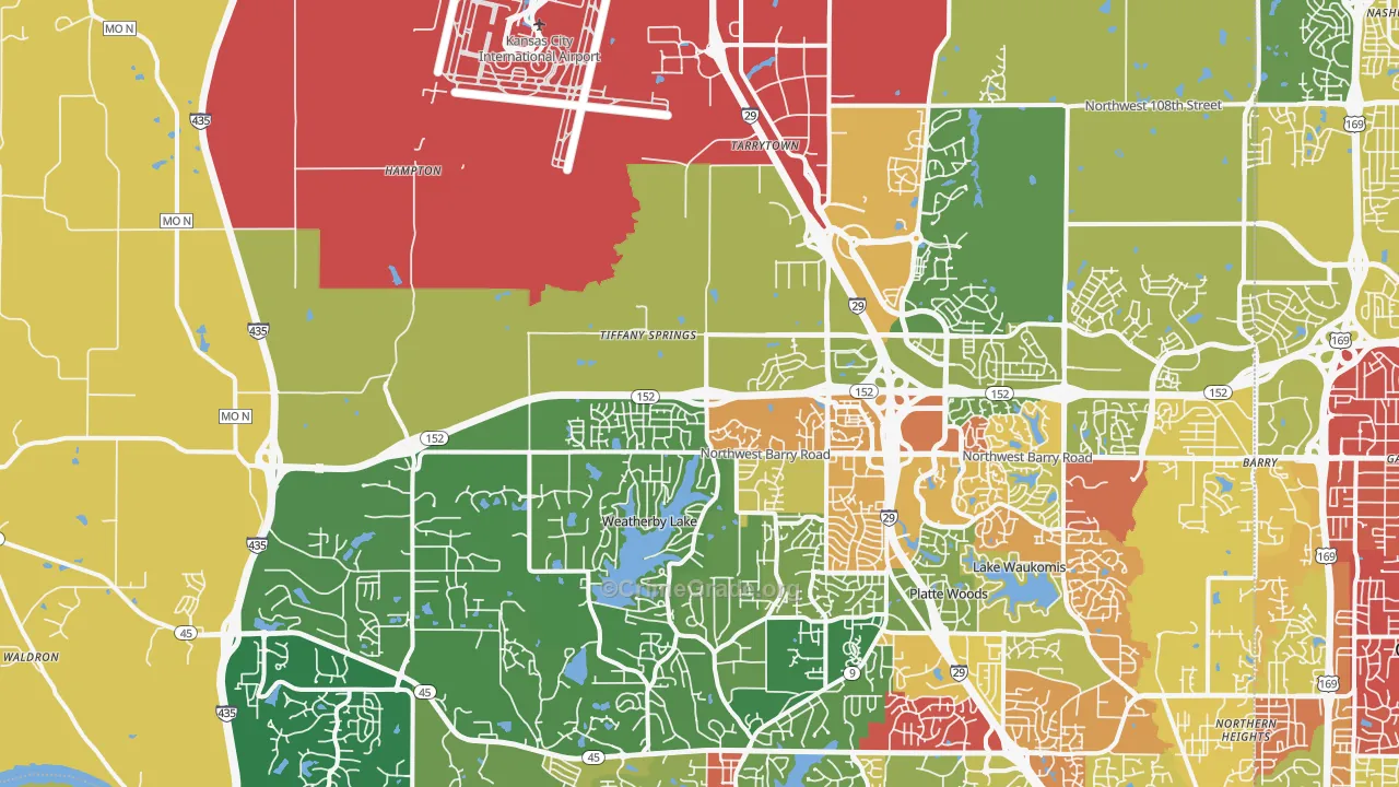 64153, MO Map of Drug-Related Crime Rates