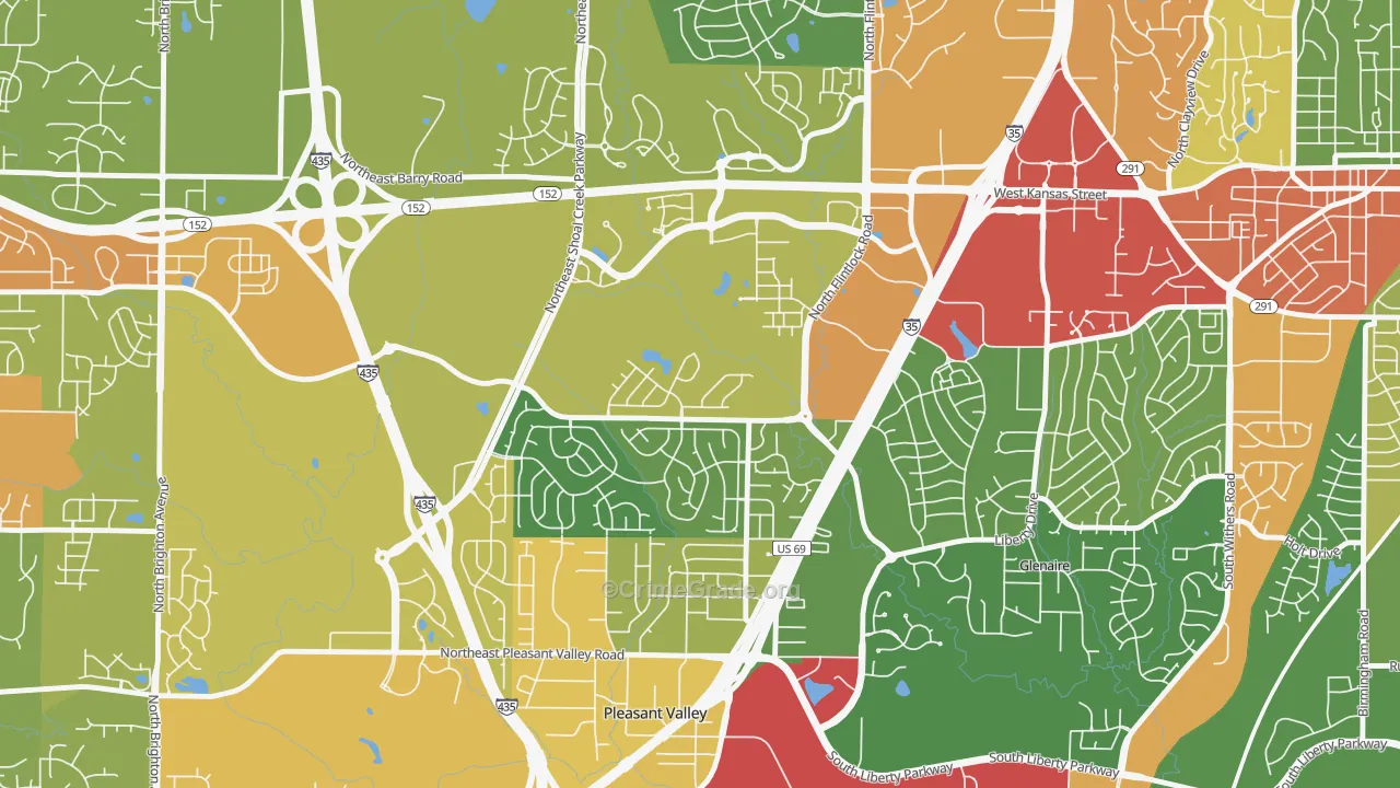 64158, MO Map of Drug-Related Crime Rates