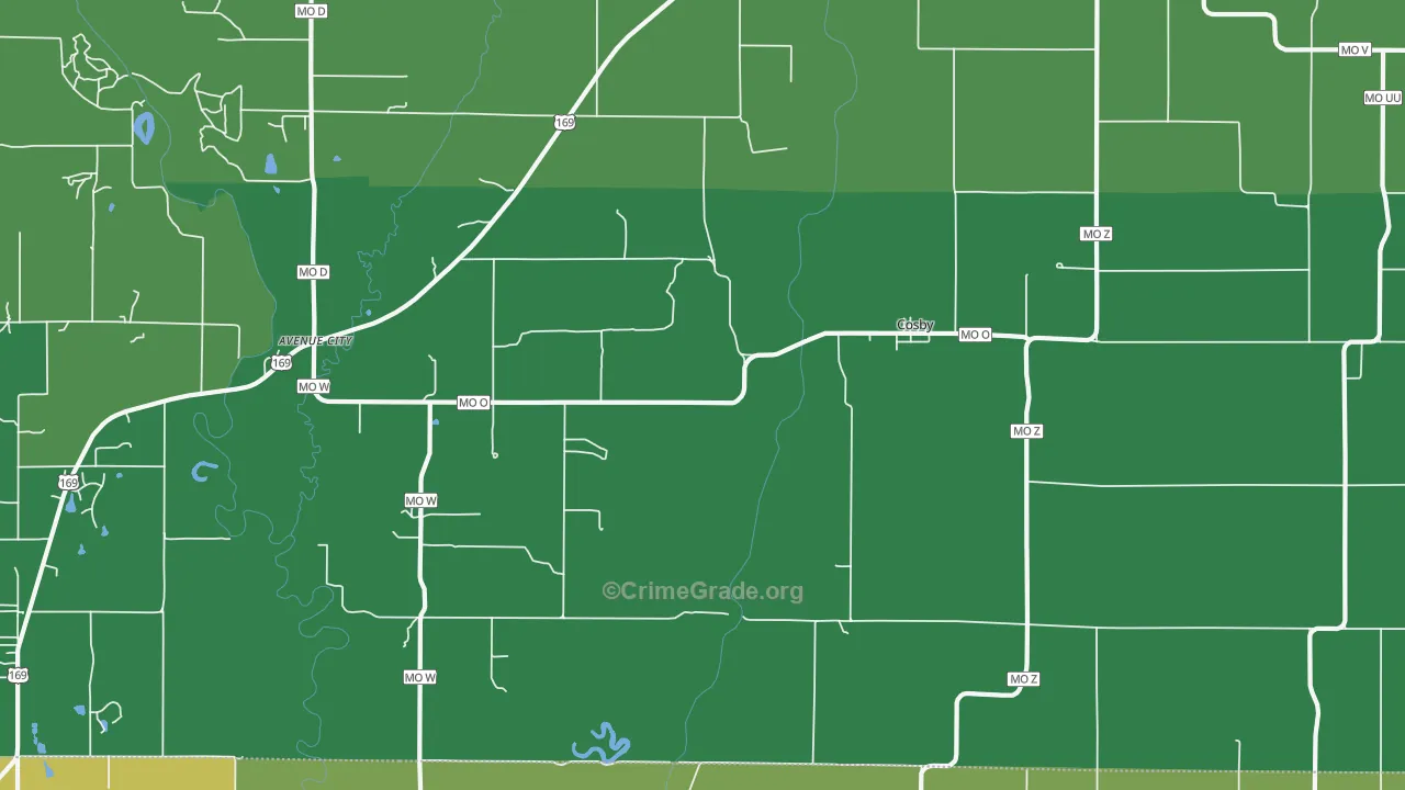64436, MO Map of Drug-Related Crime Rates
