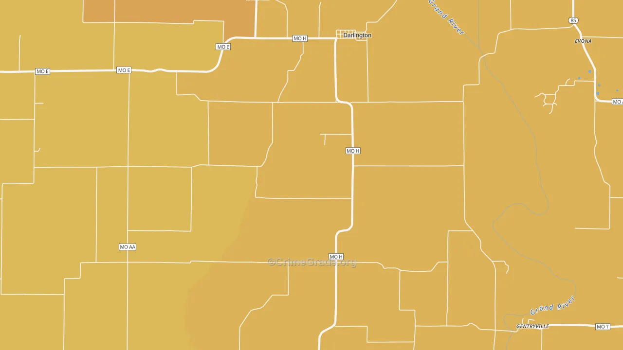 64438, MO Map of Drug-Related Crime Rates