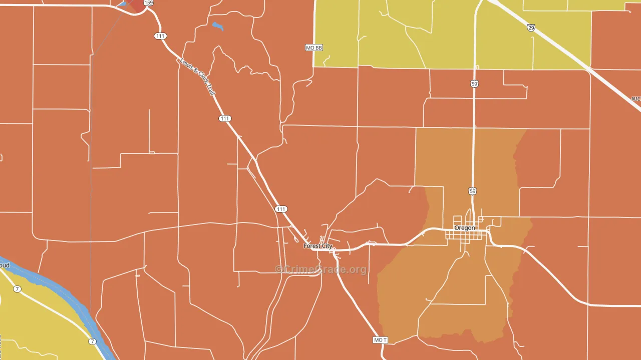 64451, MO Map of Drug-Related Crime Rates