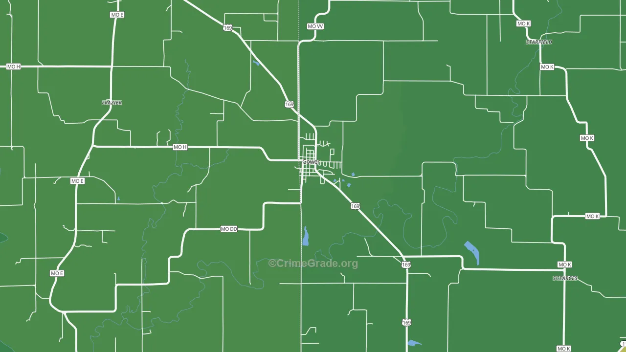 64454, MO Map of Drug-Related Crime Rates