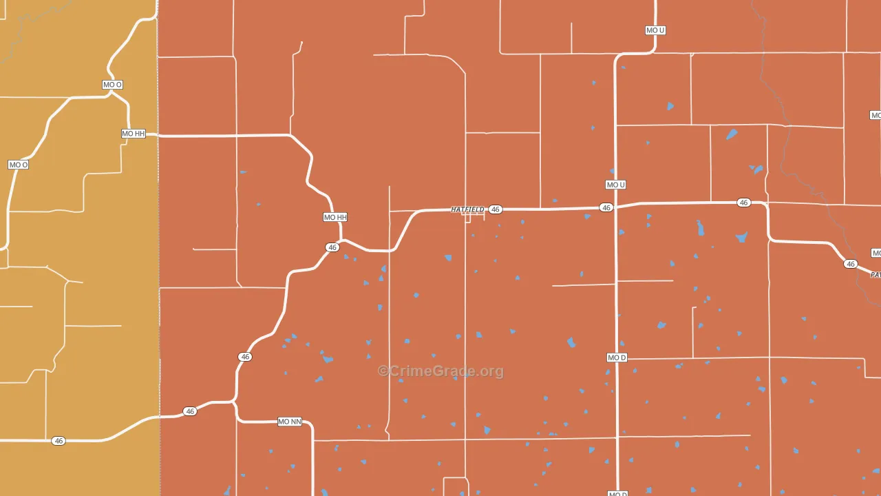 64458, MO Map of Drug-Related Crime Rates