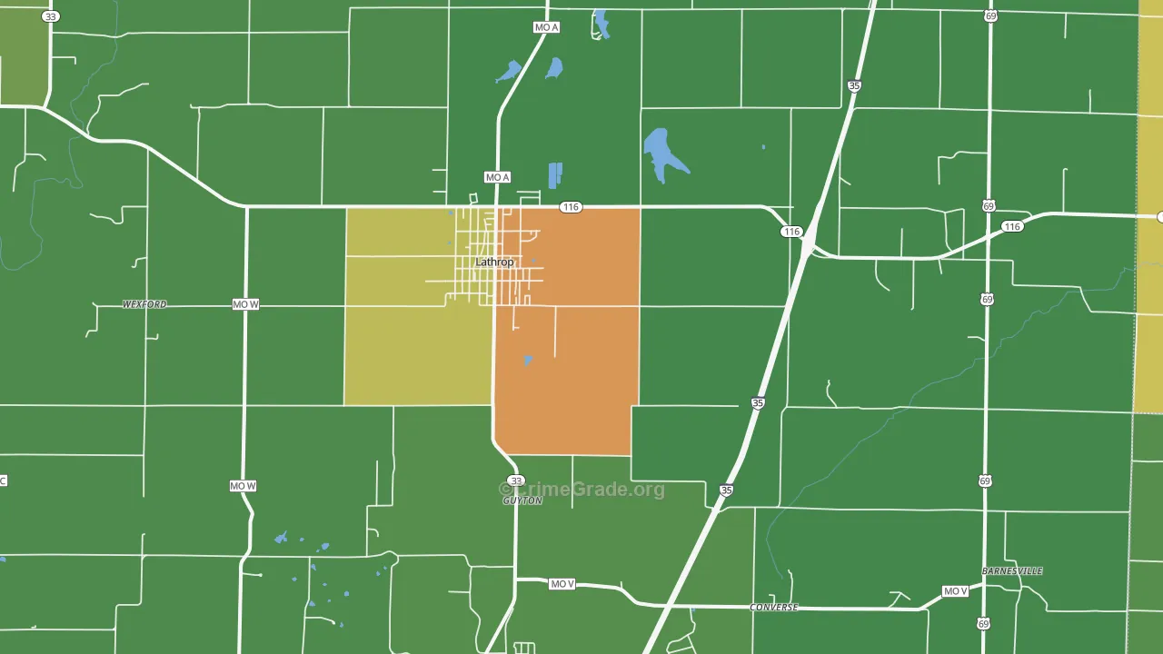 64465, MO Map of Drug-Related Crime Rates