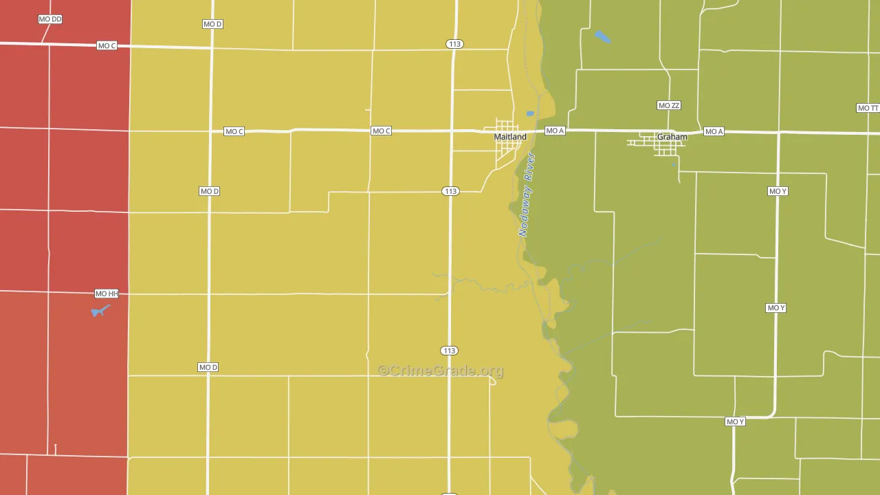 64466, MO Map of Drug-Related Crime Rates