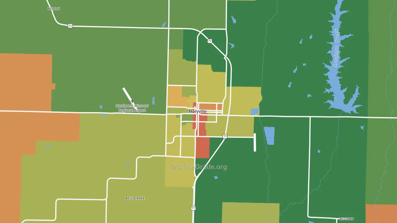 64468, MO Map of Drug-Related Crime Rates