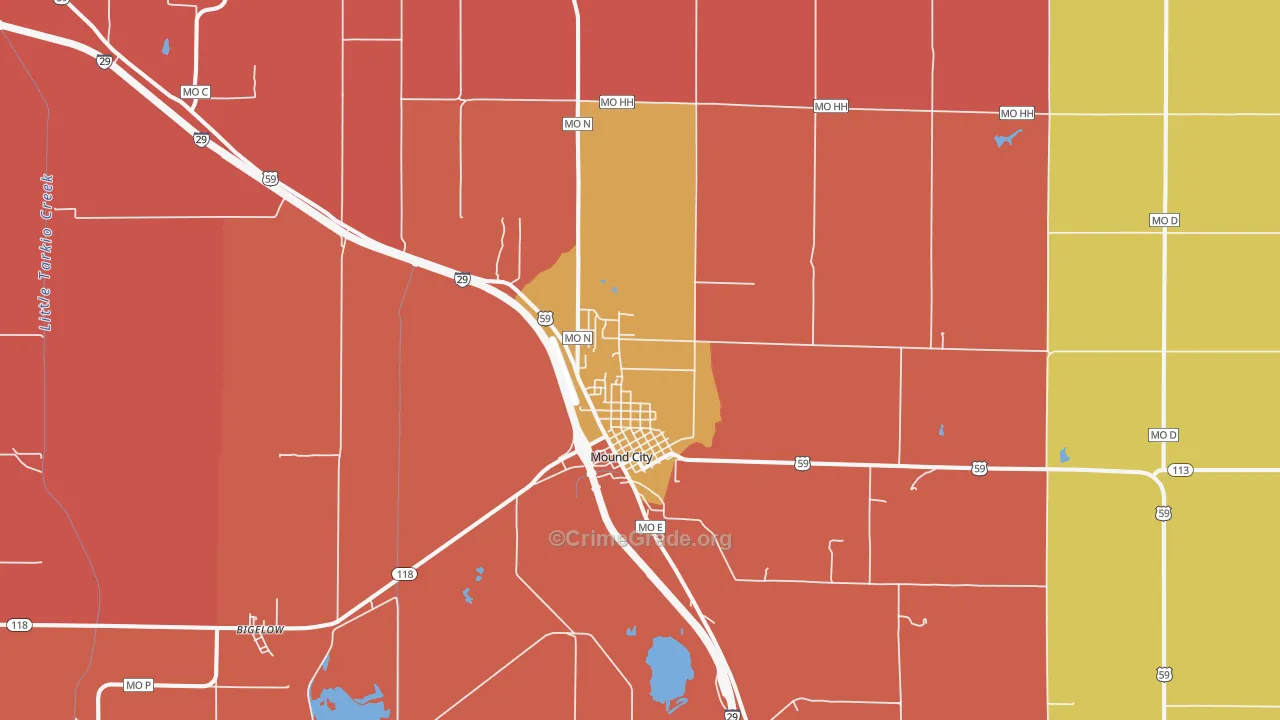 64470, MO Map of Drug-Related Crime Rates