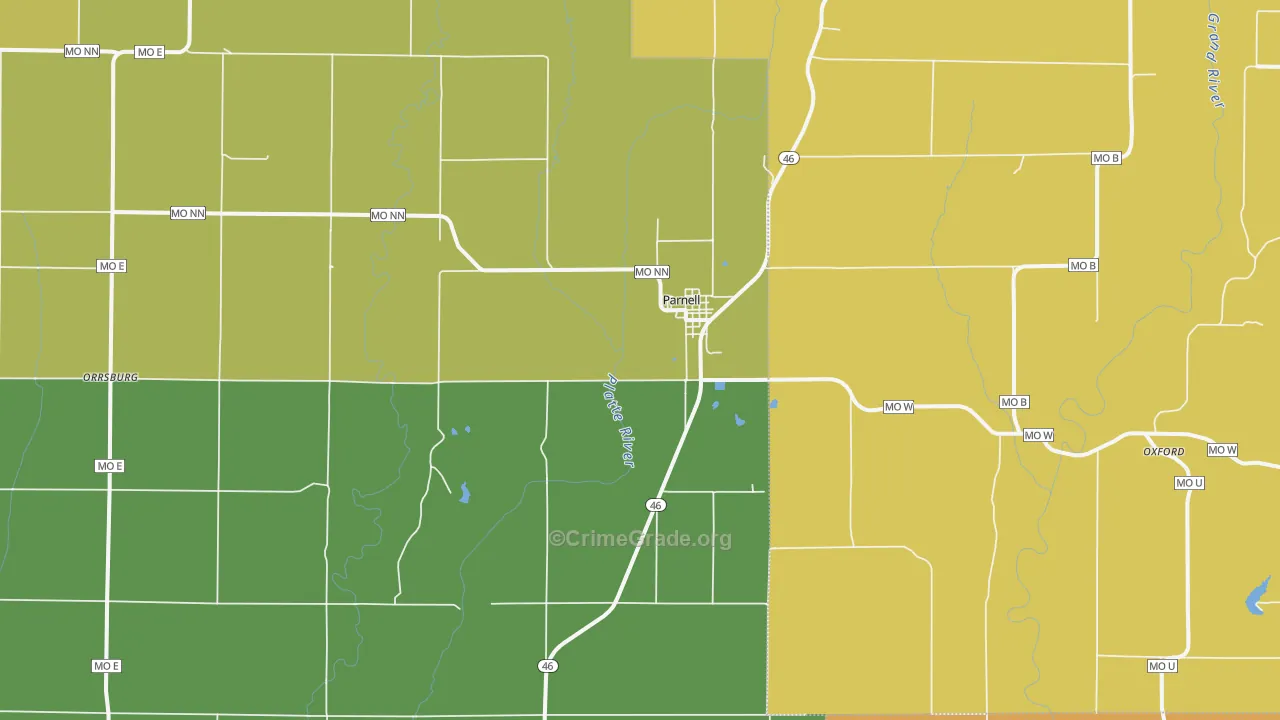 64475, MO Map of Drug-Related Crime Rates