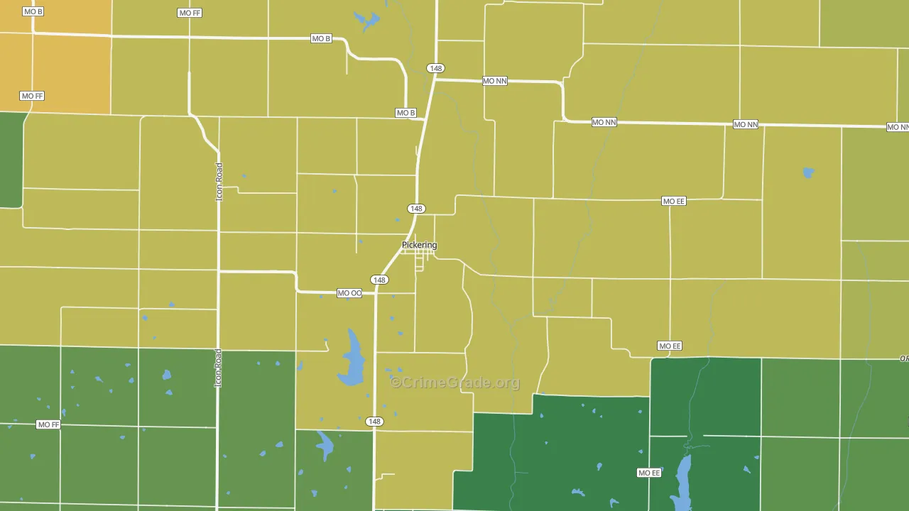 64476, MO Map of Drug-Related Crime Rates