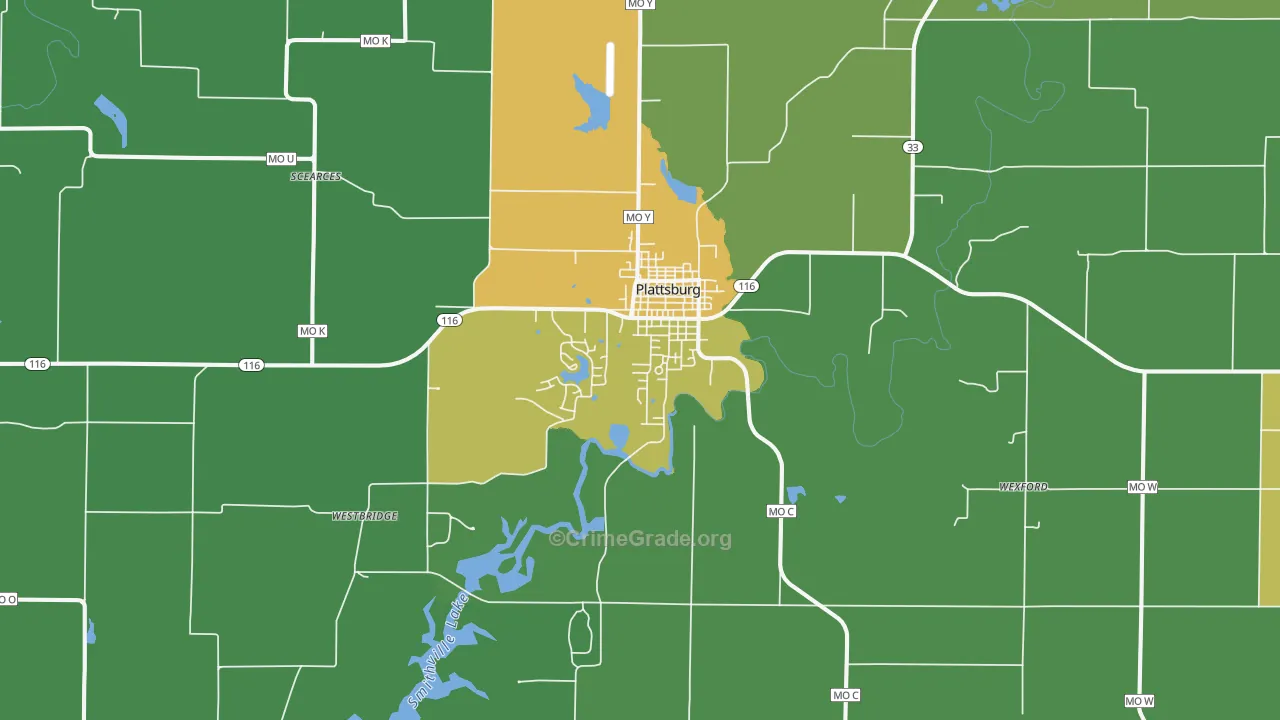 64477, MO Map of Drug-Related Crime Rates