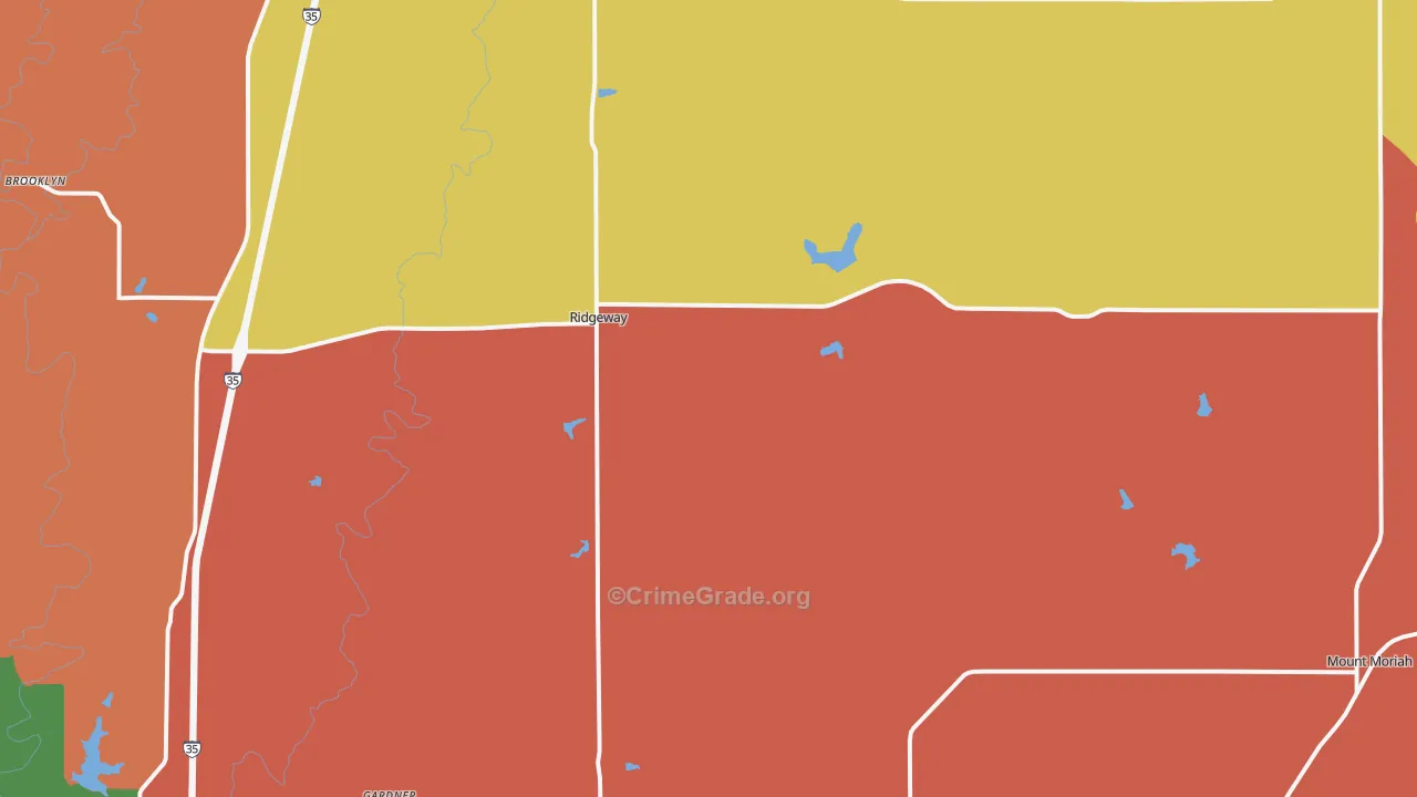 64481, MO Map of Drug-Related Crime Rates