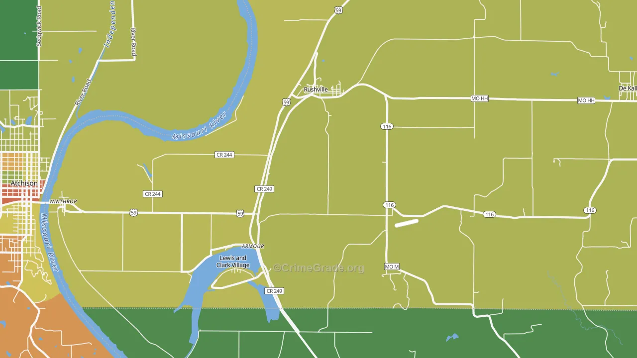 64484, MO Map of Drug-Related Crime Rates