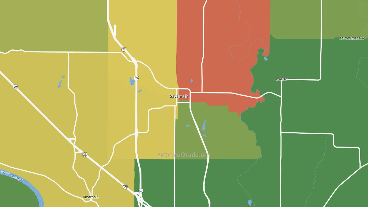 64485, MO Map of Drug-Related Crime Rates