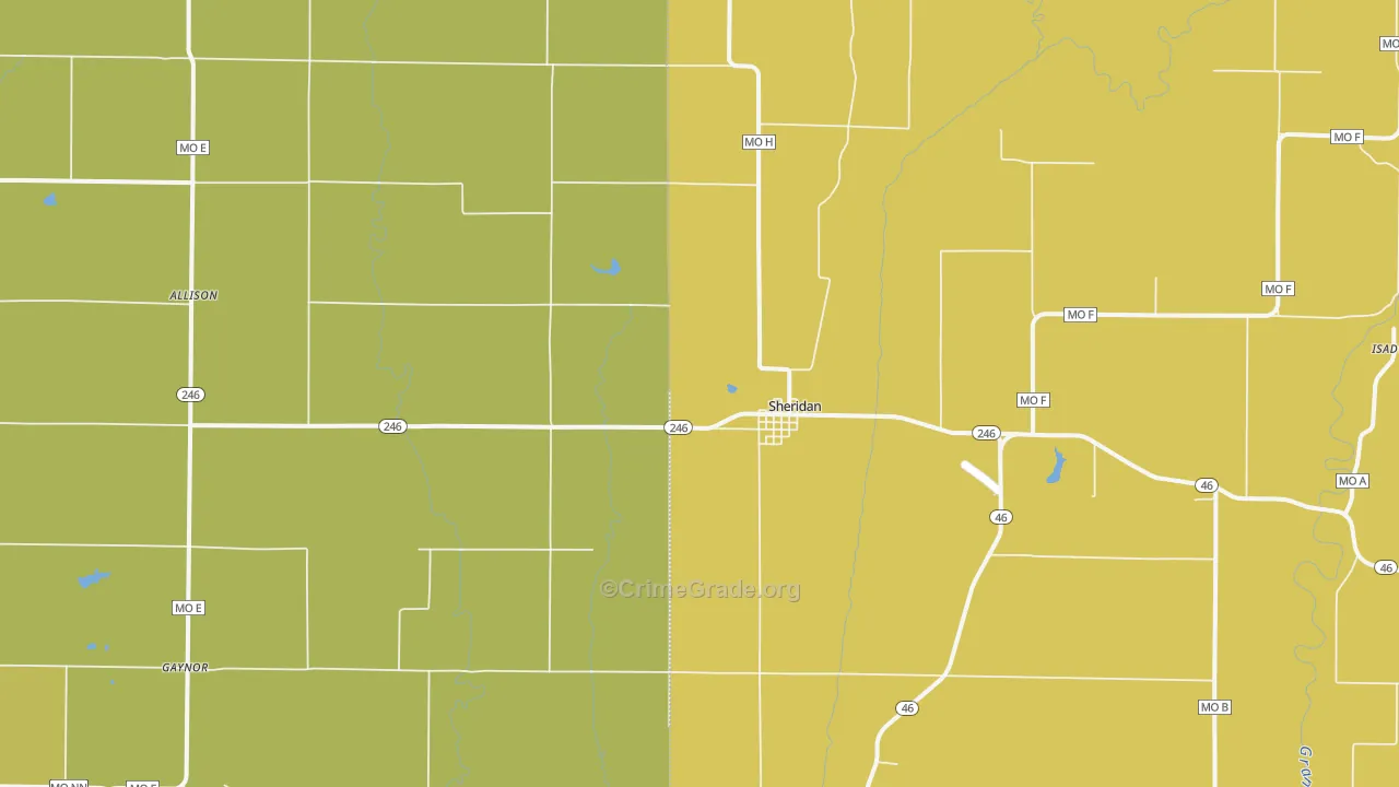 64486, MO Map of Drug-Related Crime Rates
