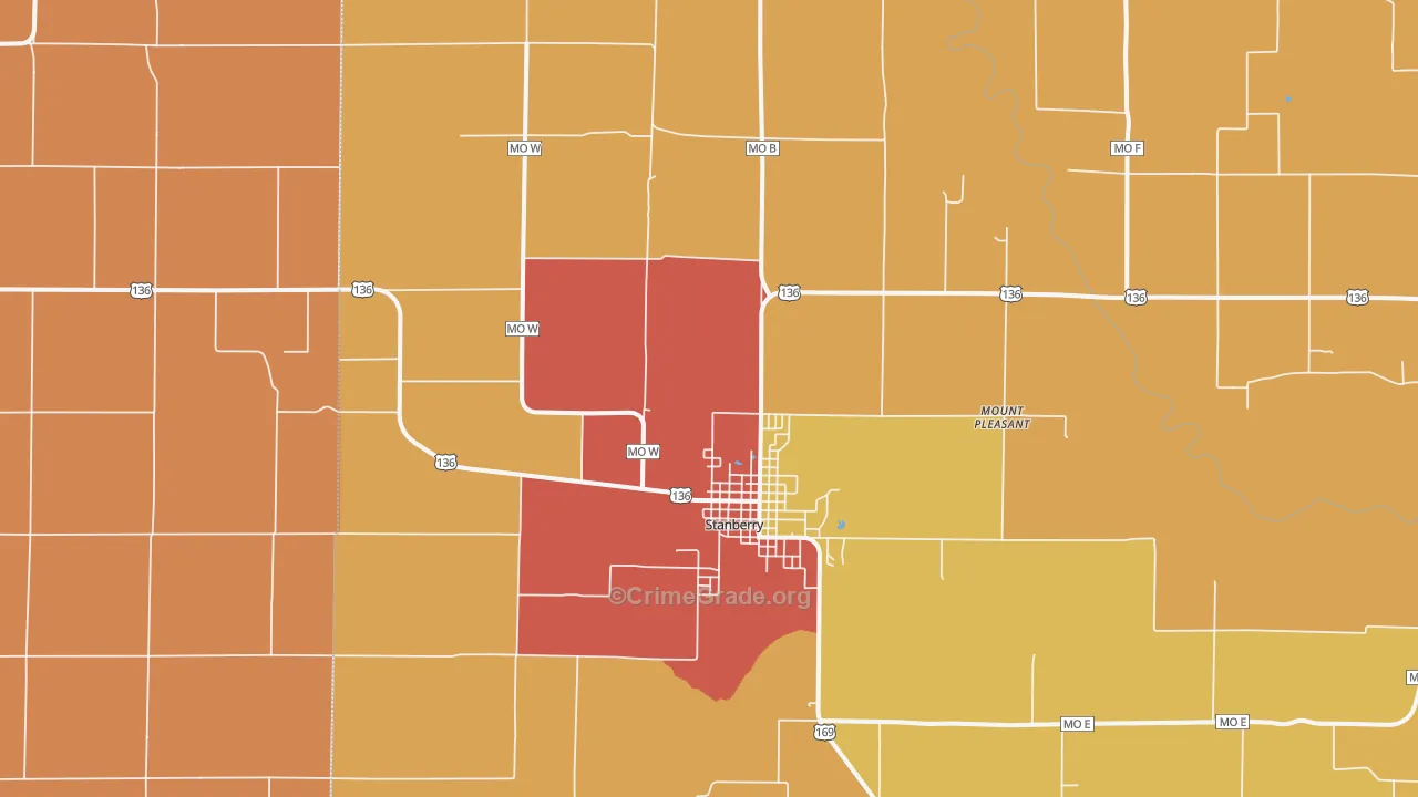 64489, MO Map of Drug-Related Crime Rates