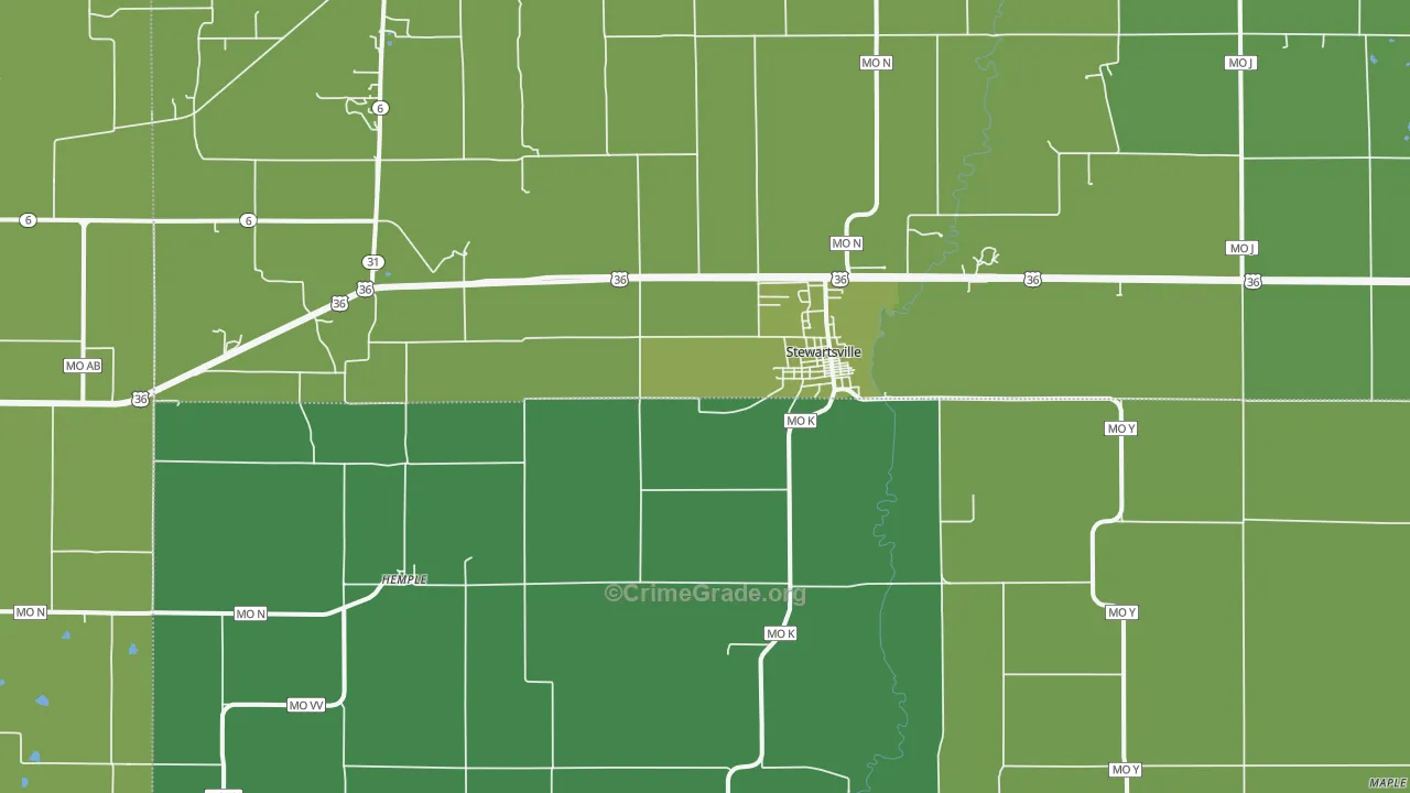 64490, MO Map of Drug-Related Crime Rates