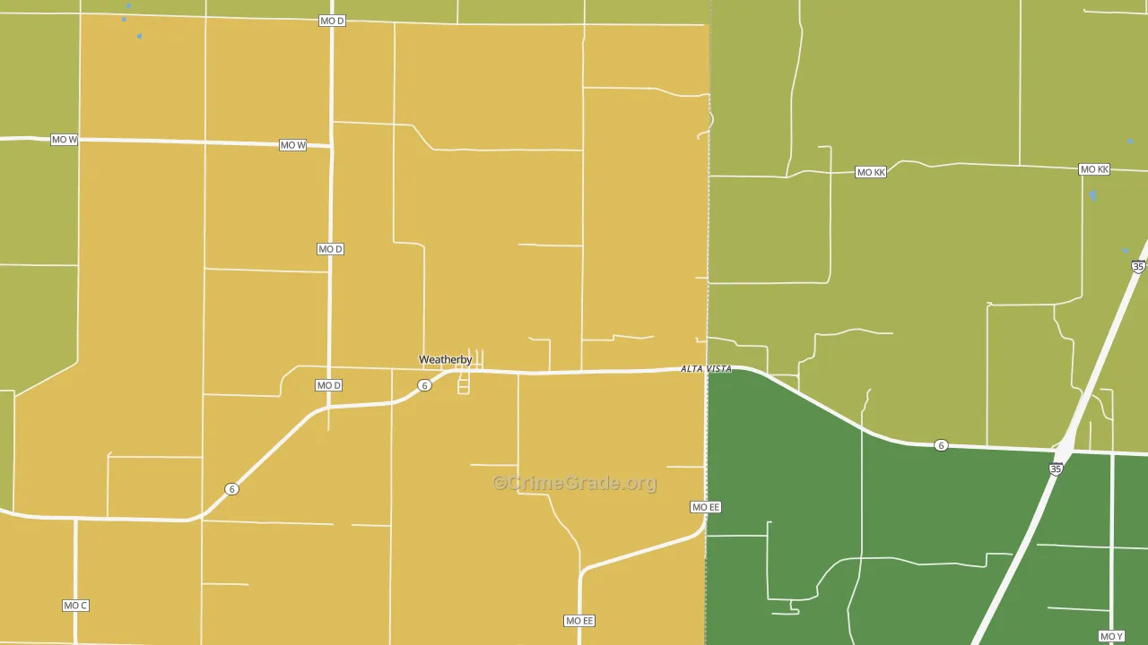 64497, MO Map of Drug-Related Crime Rates
