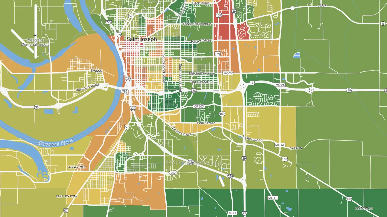 64503, MO Map of Drug-Related Crime Rates