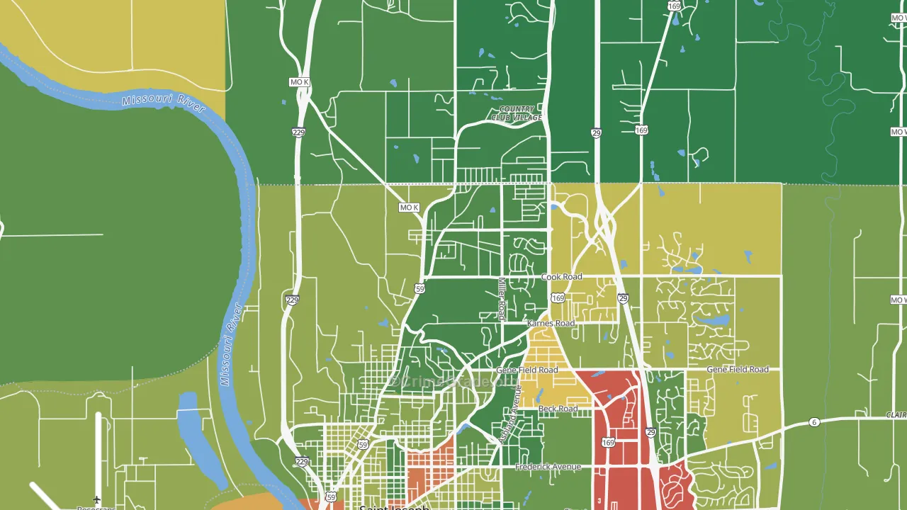 64505, MO Map of Drug-Related Crime Rates