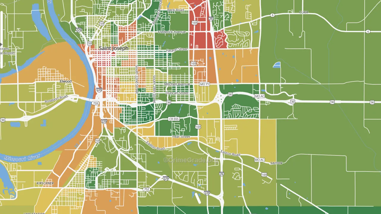 64507, MO Map of Drug-Related Crime Rates