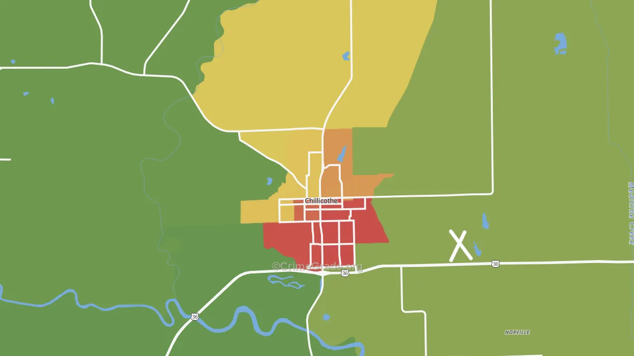 64601, MO Map of Drug-Related Crime Rates