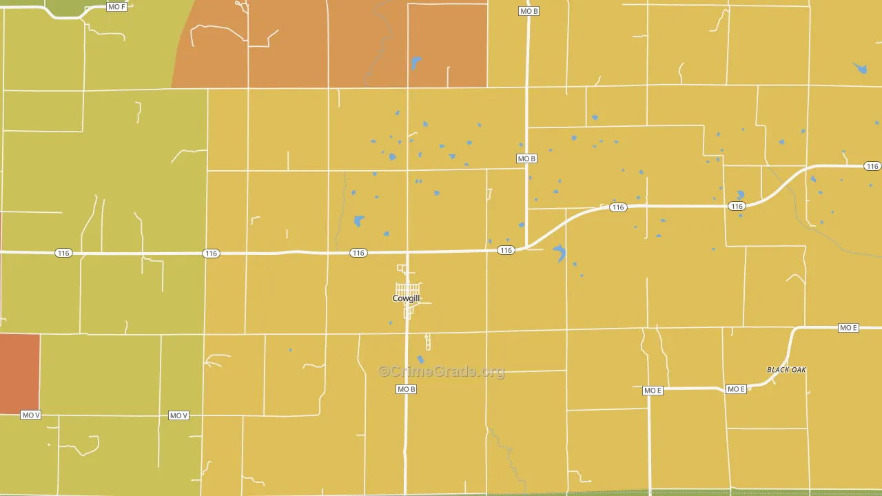 64637, MO Map of Drug-Related Crime Rates