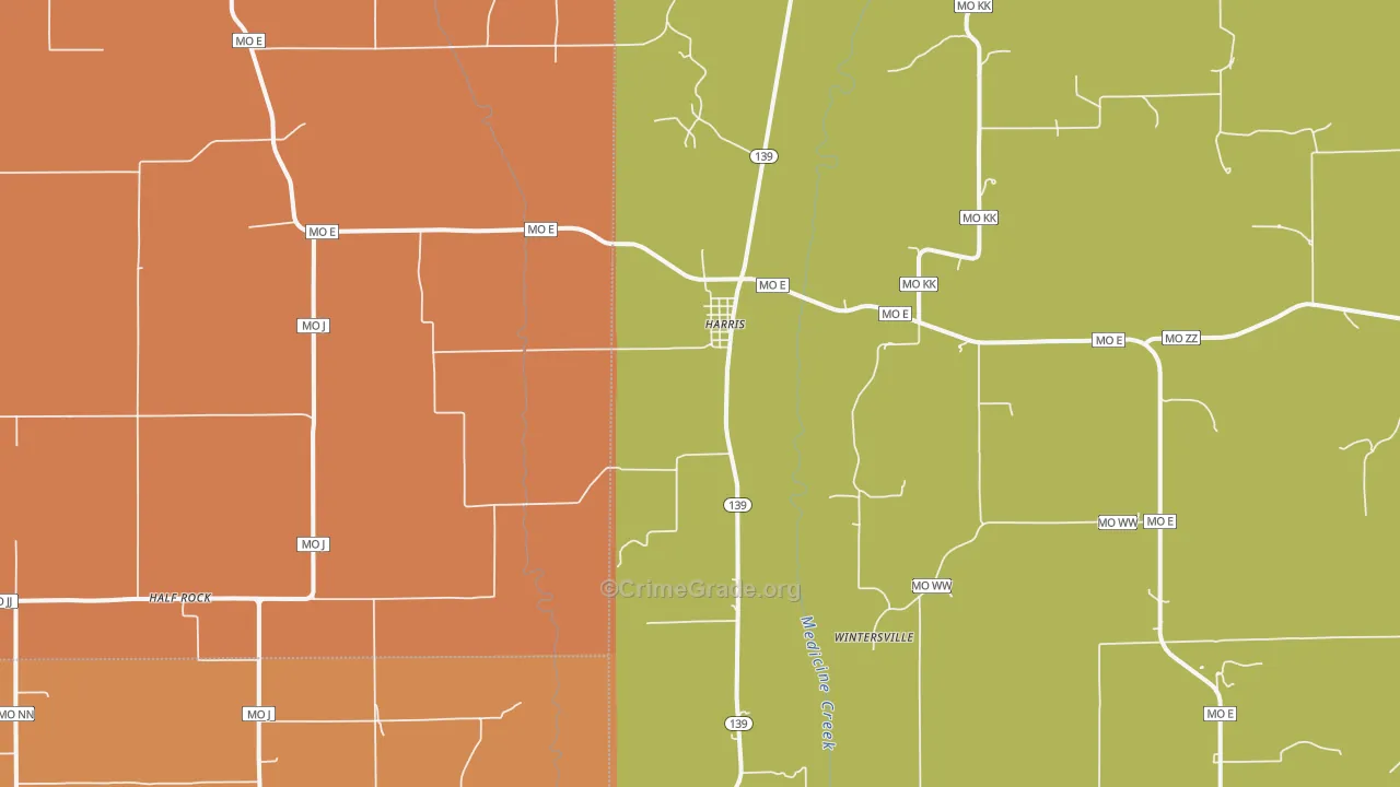 64645, MO Map of Drug-Related Crime Rates