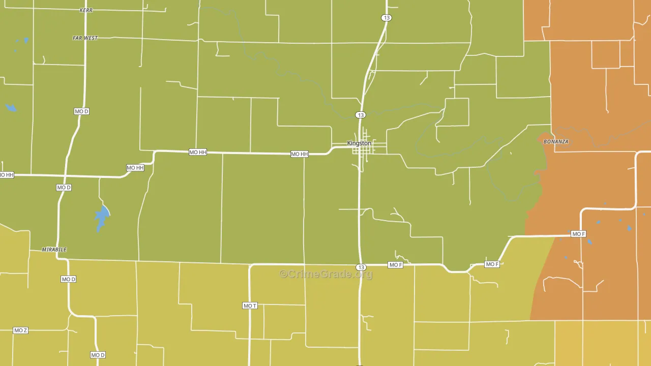 64650, MO Map of Drug-Related Crime Rates
