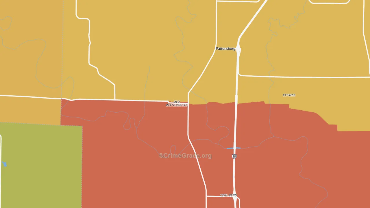 64670, MO Map of Drug-Related Crime Rates