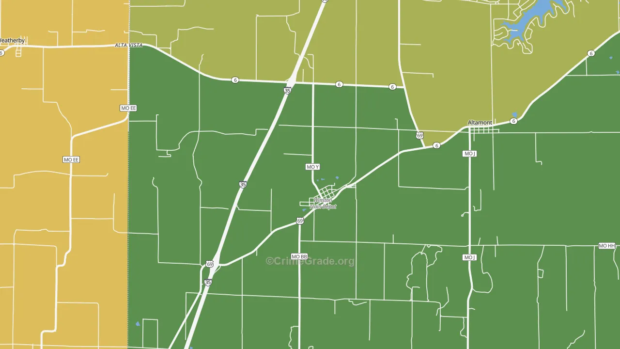 64689, MO Map of Drug-Related Crime Rates