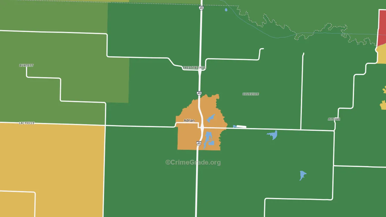 64720, MO Map of Drug-Related Crime Rates