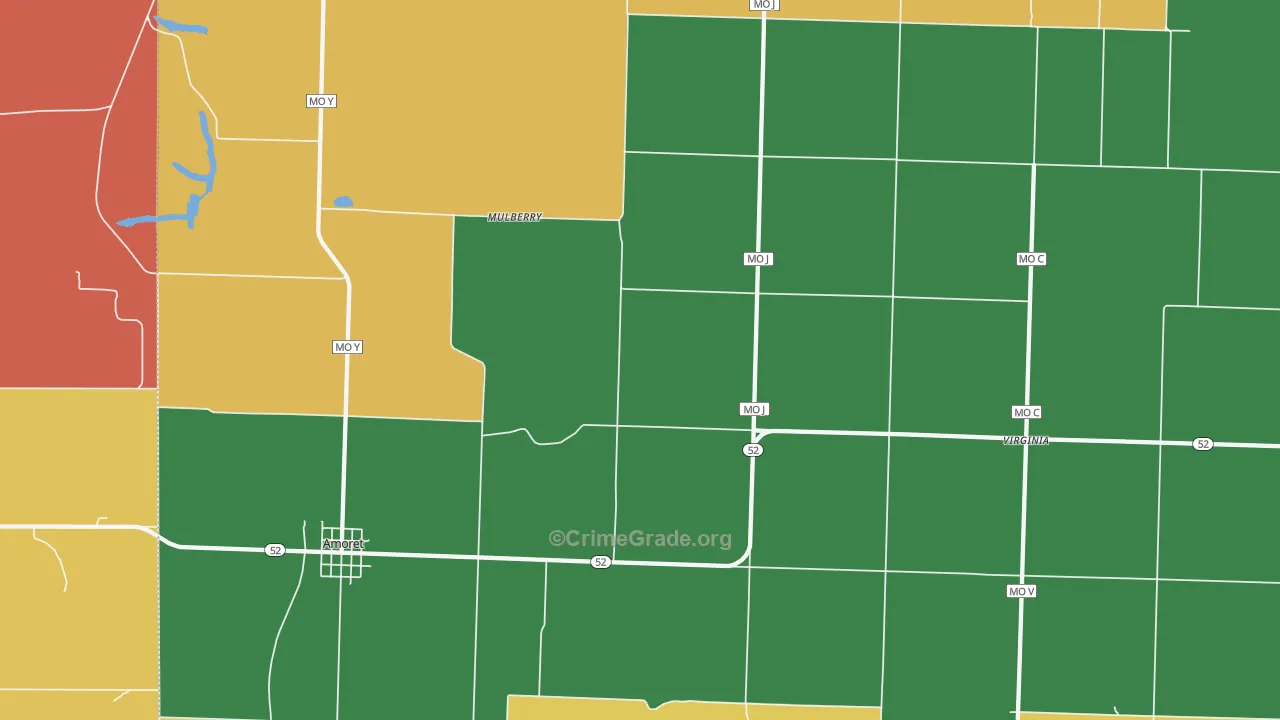 64722, MO Map of Drug-Related Crime Rates