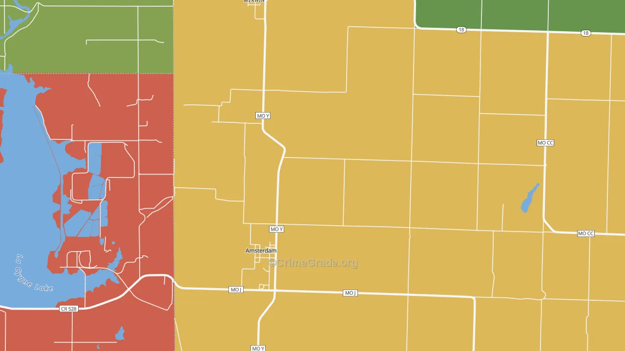 64723, MO Map of Drug-Related Crime Rates