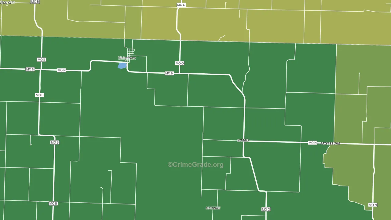 64726, MO Map of Drug-Related Crime Rates