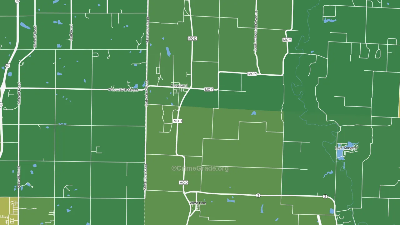 64734, MO Map of Drug-Related Crime Rates