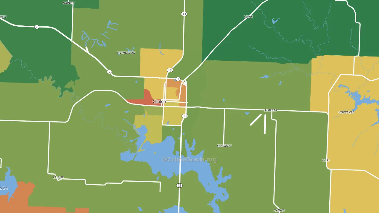 64735, MO Map of Drug-Related Crime Rates